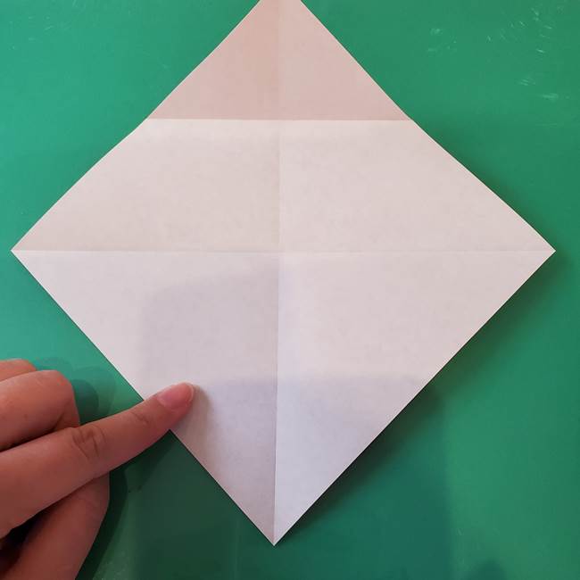 袋を持ったサンタの折り紙 折り方作り方【折り図】①サンタ(7)