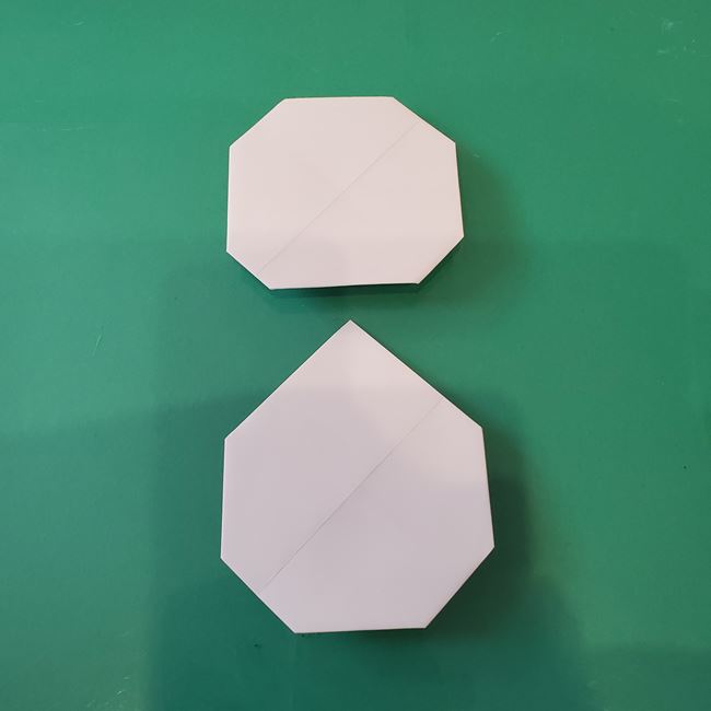 雪だるまの折り紙 3歳児の子どもでも簡単な折り方作り方(12)