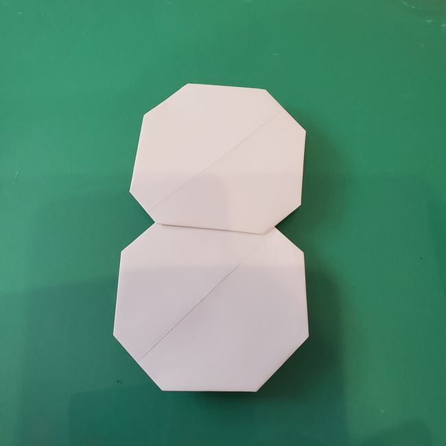 雪だるまの折り紙 3歳児の子どもでも簡単な折り方作り方(13)
