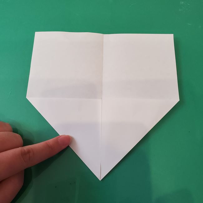 雪だるまの折り紙 3歳児の子どもでも簡単な折り方作り方(4)