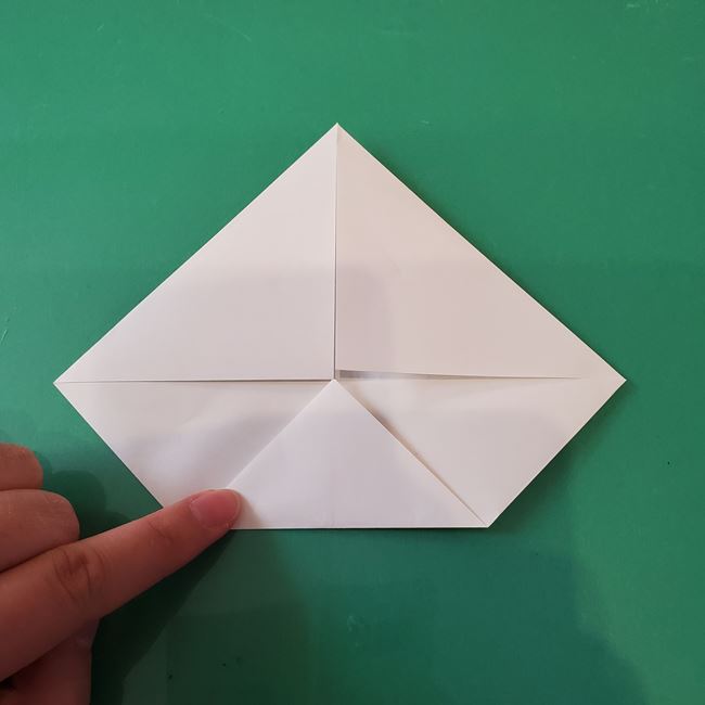 雪だるまの折り紙 3歳児の子どもでも簡単な折り方作り方(6)