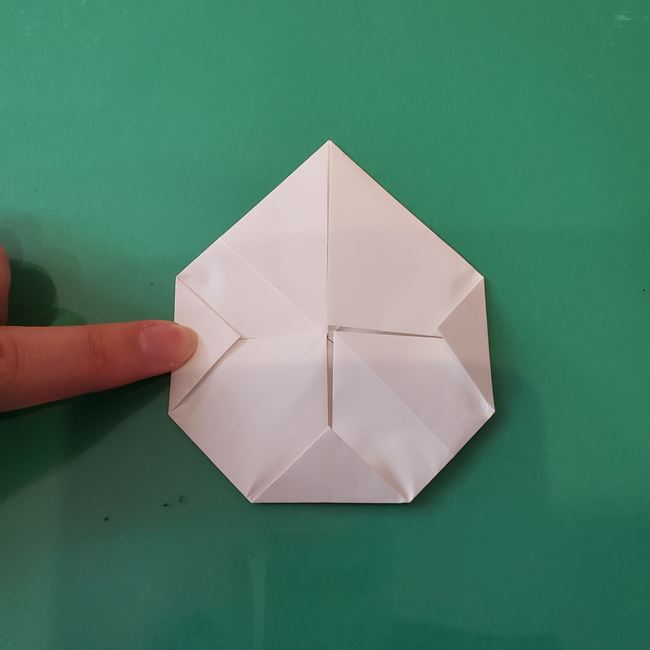 雪だるまの折り紙 3歳児の子どもでも簡単な折り方作り方(9)