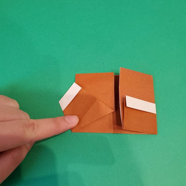 クリスマスのソリの折り紙の簡単な折り方作り方(平面)(14)
