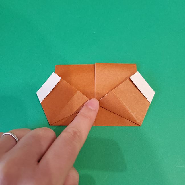 クリスマスのソリの折り紙の簡単な折り方作り方(平面)(15)