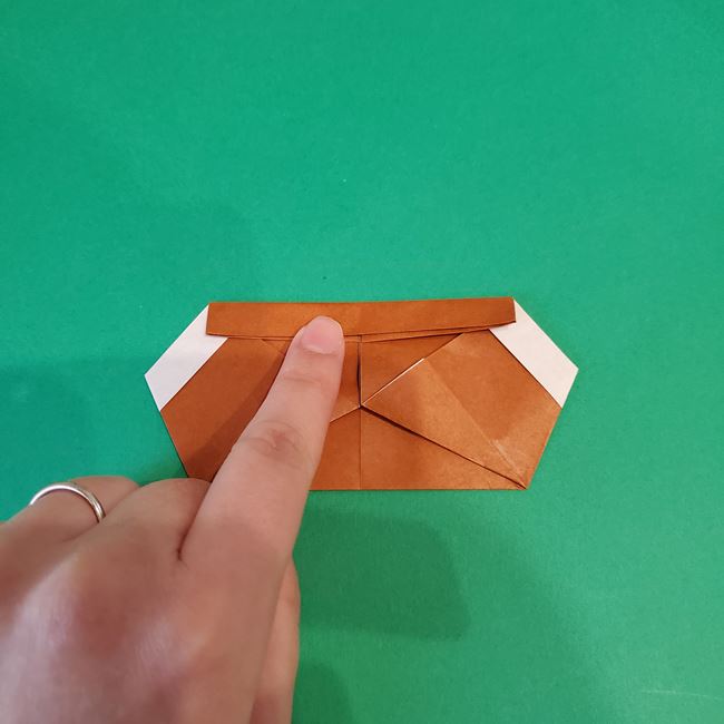 クリスマスのソリの折り紙の簡単な折り方作り方(平面)(16)