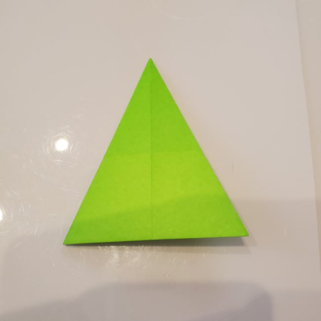 クリスマスもみの木の折り紙 簡単な折り方作り方①上(7)