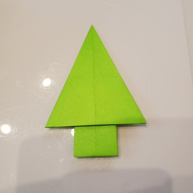 クリスマスもみの木の折り紙 簡単な折り方作り方②下(12)