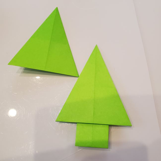 クリスマスもみの木の折り紙 簡単な折り方作り方③完成(1)
