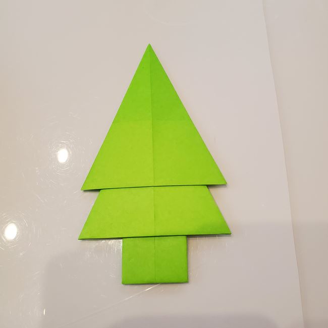 クリスマスもみの木の折り紙 簡単な折り方作り方③完成(5)