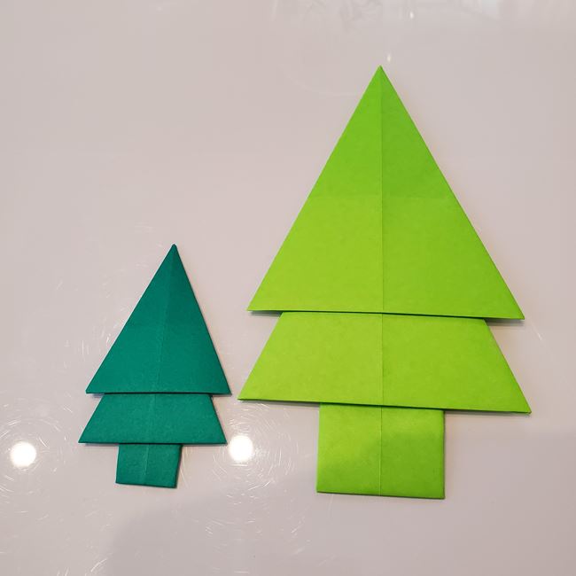 クリスマスもみの木の折り紙は簡単！子供と飾りつけてクリスマスツリーにも♪
