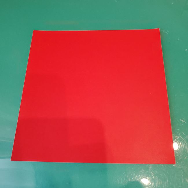 クリスマスリース 折り紙8枚でつくる折り方作り方①パーツ(1)