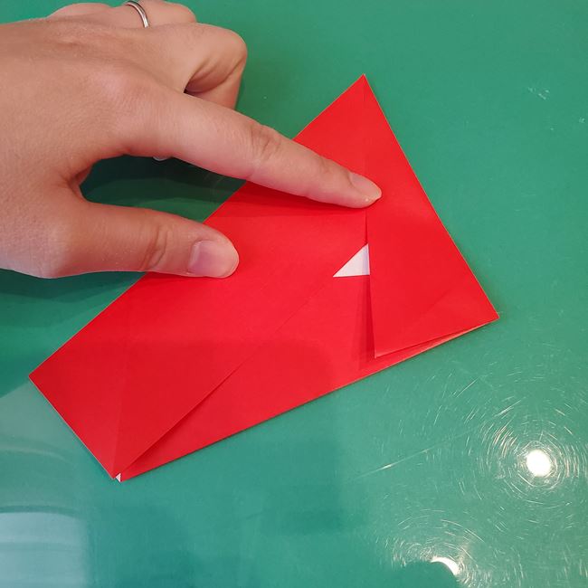 クリスマスリース 折り紙8枚でつくる折り方作り方①パーツ(10)