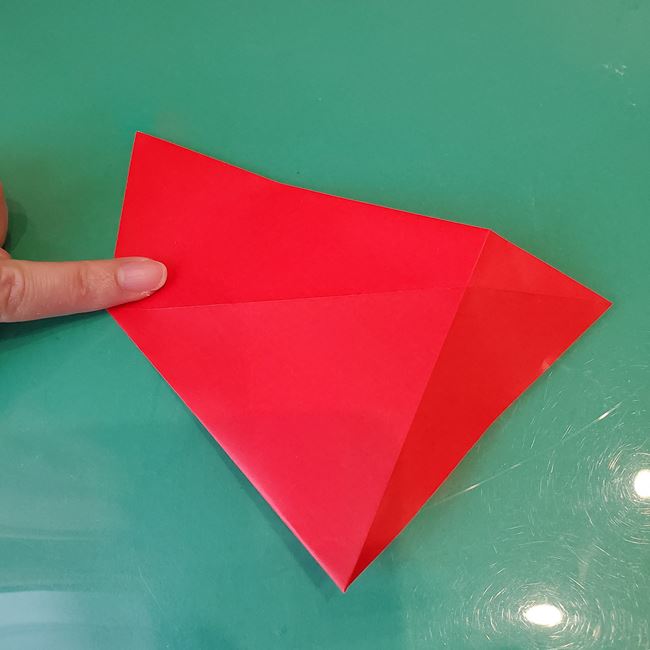 クリスマスリース 折り紙8枚でつくる折り方作り方①パーツ(13)