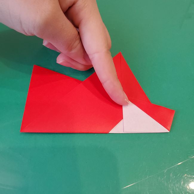 クリスマスリース 折り紙8枚でつくる折り方作り方①パーツ(17)
