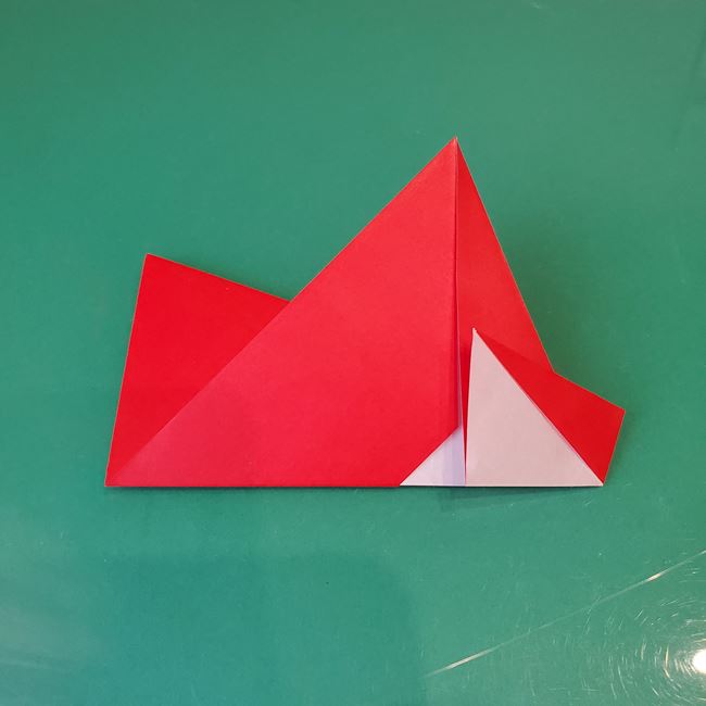 クリスマスリース 折り紙8枚でつくる折り方作り方①パーツ(18)