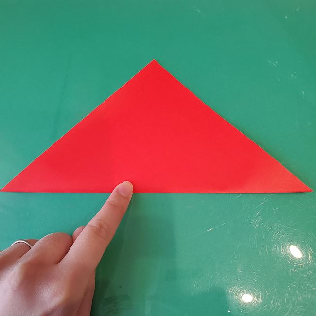 クリスマスリースの折り紙 おしゃれで簡単な作り方折り方①パーツ(2)