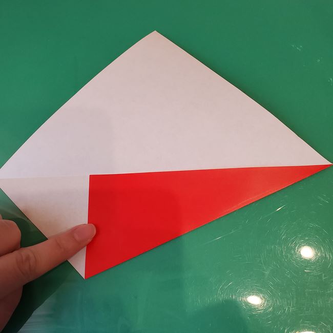 クリスマスリース 折り紙8枚でつくる折り方作り方①パーツ(4)