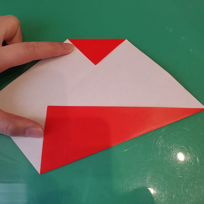 クリスマスリース 折り紙8枚でつくる折り方作り方①パーツ(8)