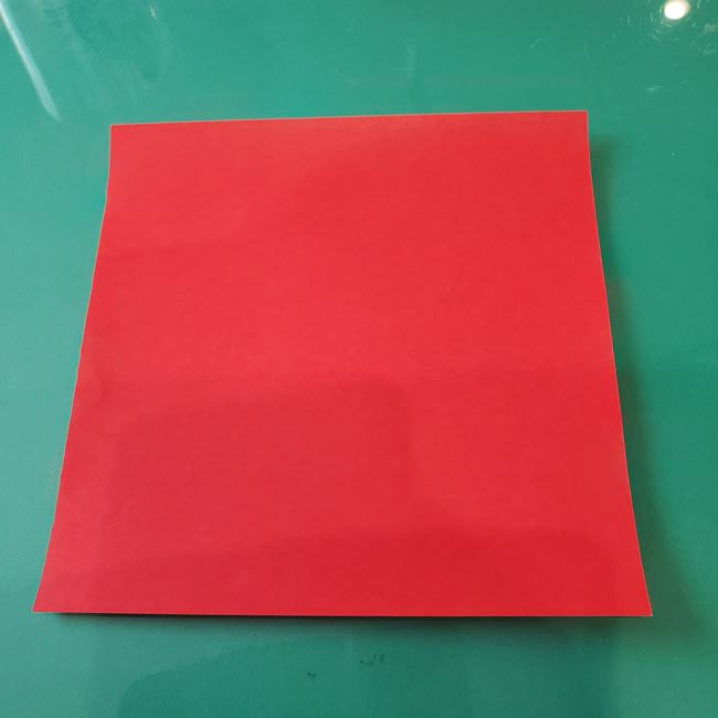 サンタの折り紙を年長5歳児さんと作ろう！用意するもの(1)