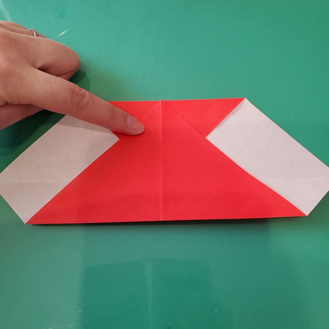 サンタクロースの折り紙 年長5歳児さんも作れる折り方作り方【画像】(11)