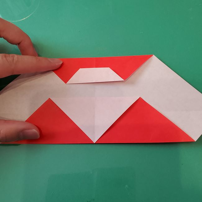 サンタクロースの折り紙 年長5歳児さんも作れる折り方作り方【画像】(12)