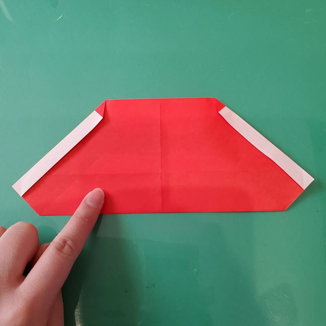 サンタクロースの折り紙 年長5歳児さんも作れる折り方作り方【画像】(14)