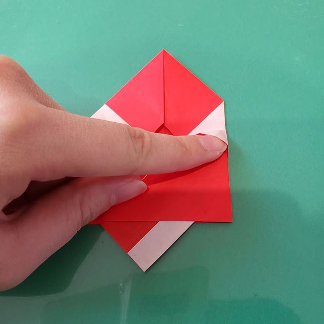 サンタクロースの折り紙 年長5歳児さんも作れる折り方作り方【画像】(22)