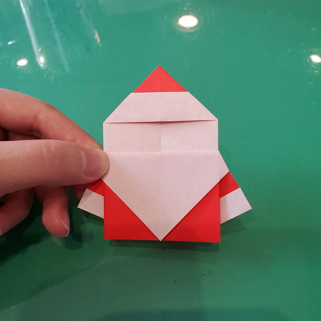 サンタクロースの折り紙 年長5歳児さんも作れる折り方作り方【画像】(27)