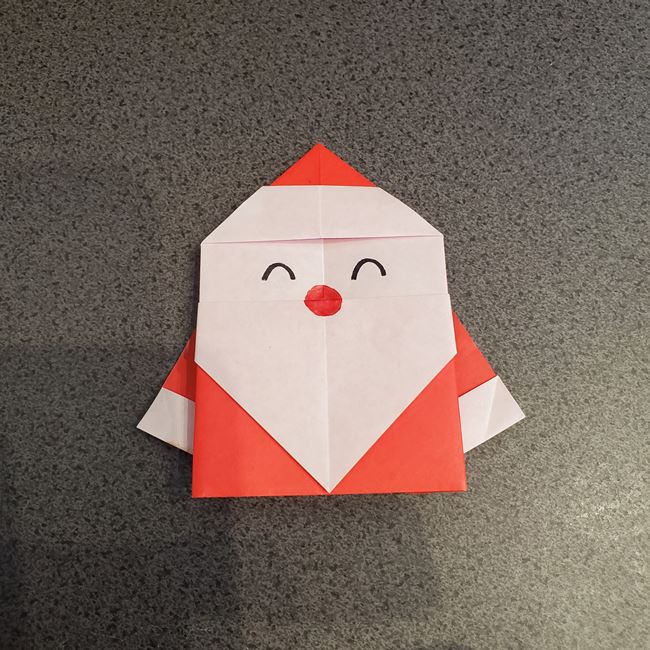サンタクロースの折り紙 年長5歳児さんも作れる折り方作り方【画像】(29)