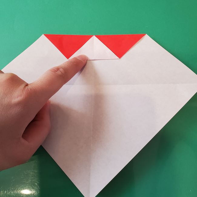 サンタクロースの折り紙 年長5歳児さんも作れる折り方作り方【画像】(7)