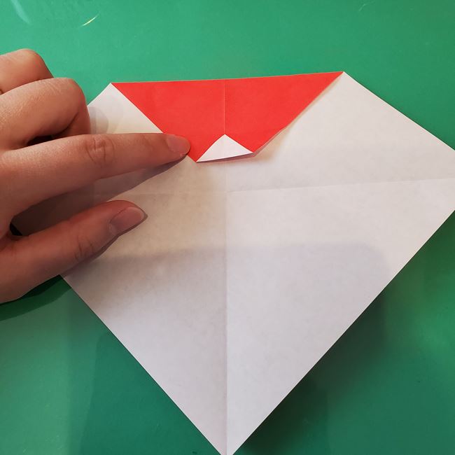 サンタクロースの折り紙 年長5歳児さんも作れる折り方作り方【画像】(9)