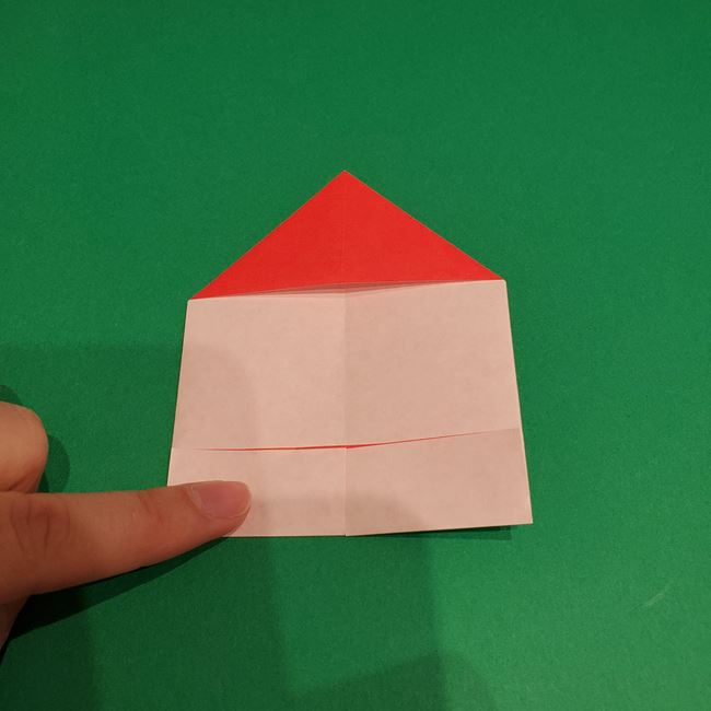 サンタクロースの折り紙 簡単な顔の折り方作り方(12)