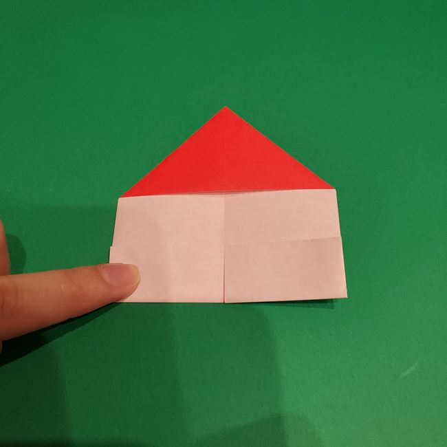 サンタクロースの折り紙 簡単な顔の折り方作り方(13)