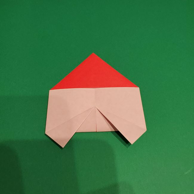 サンタクロースの折り紙 簡単な顔の折り方作り方(14)