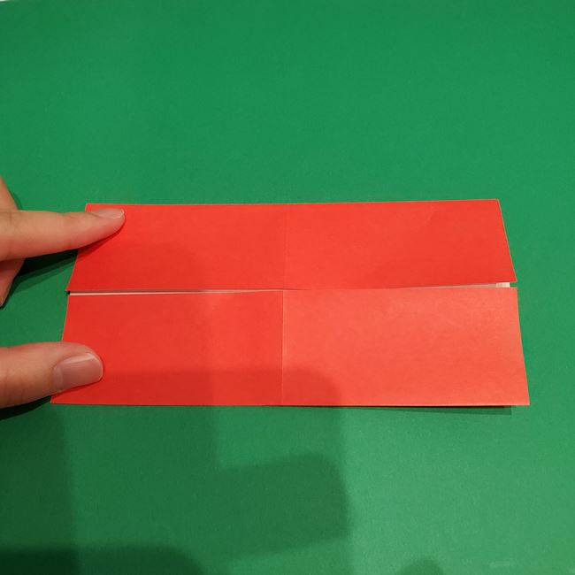 サンタクロースの折り紙 簡単な顔の折り方作り方(6)