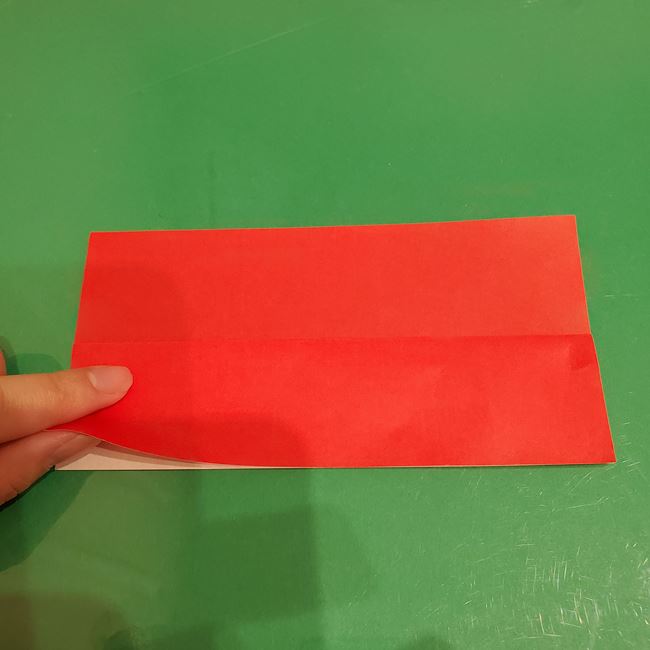 サンタクロースの折り紙 難しい折り方作り方①折り筋(3)