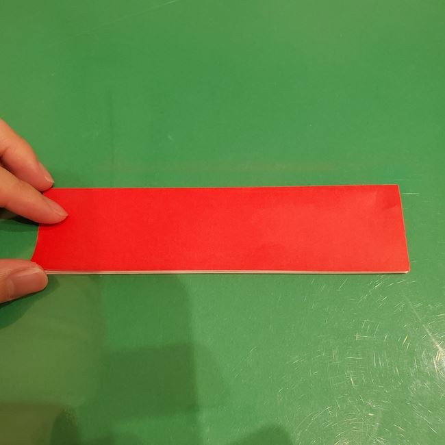 サンタクロースの折り紙 難しい折り方作り方①折り筋(5)