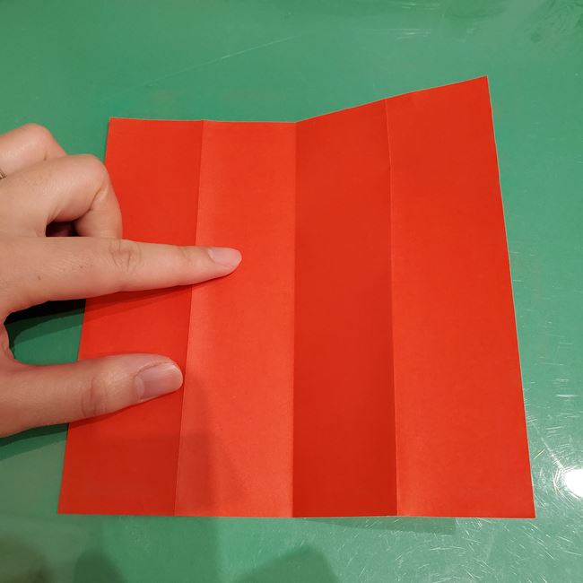 サンタクロースの折り紙 難しい折り方作り方①折り筋(6)