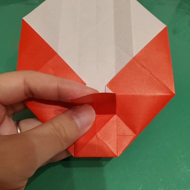 サンタクロースの折り紙 難しい折り方作り方②体(13)
