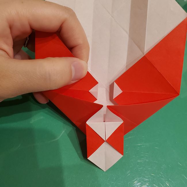 サンタクロースの折り紙 難しい折り方作り方②体(15)