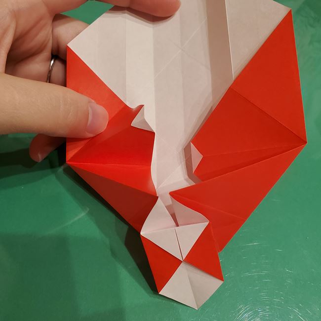 サンタクロースの折り紙 難しい折り方作り方②体(16)