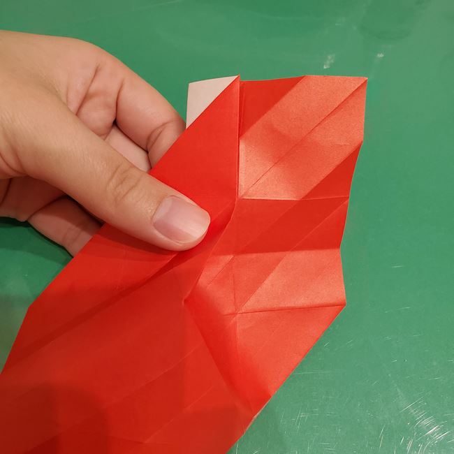 サンタクロースの折り紙 難しい折り方作り方②体(7)