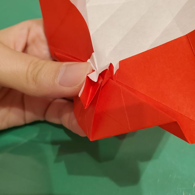 サンタクロースの折り紙 難しい折り方作り方③プレゼント(21)