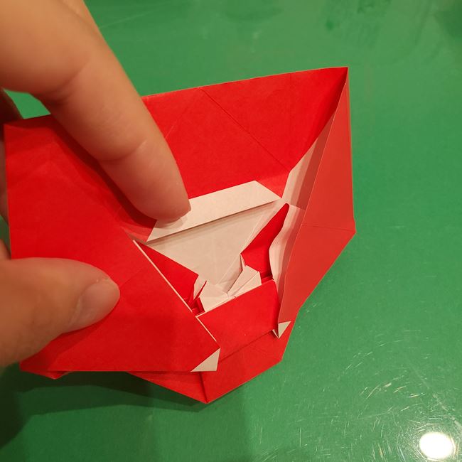 サンタクロースの折り紙 難しい折り方作り方④完成(12)