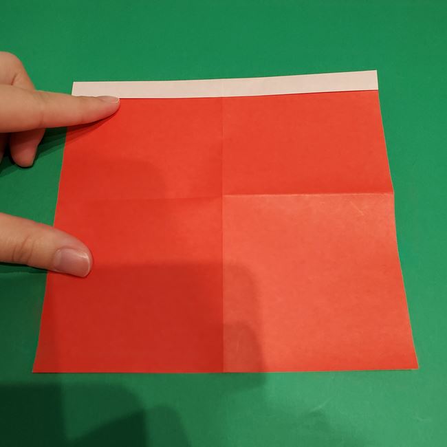 サンタクロースの折り紙メダルの簡単な作り方(平面)①サンタ(5)