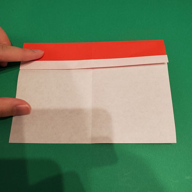 サンタクロースの折り紙メダルの簡単な作り方(平面)①サンタ(7)