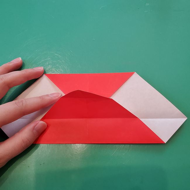 折り紙 星型のサンタクロースの折り方作り方①顔(11)