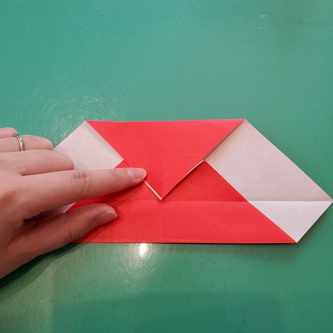 折り紙 星型のサンタクロースの折り方作り方①顔(13)