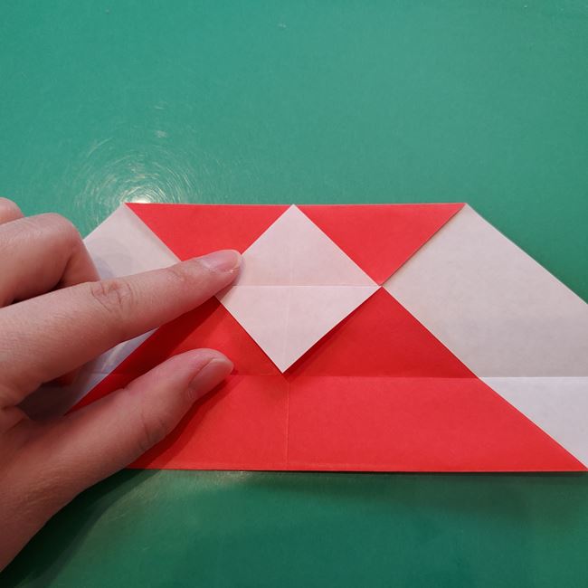 折り紙 星型のサンタクロースの折り方作り方①顔(14)