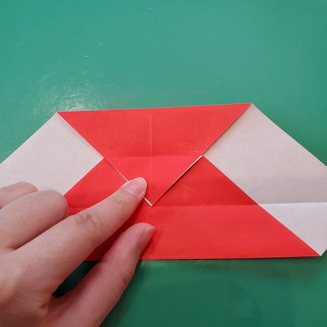 折り紙 星型のサンタクロースの折り方作り方①顔(15)